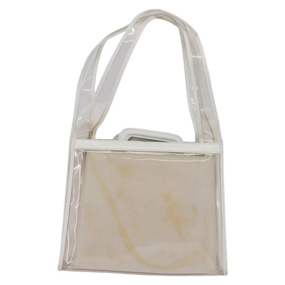 GUCCI Tote Bag Vinyl Clear Silver 001 2122 1773 Auth 143275 - Picture 2 of 16